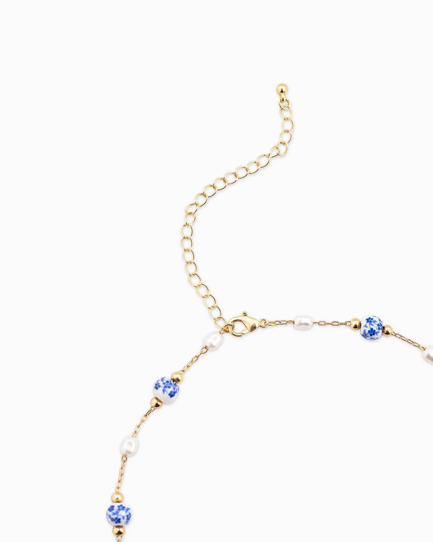 Vintage Essence Gold Necklace - Blue