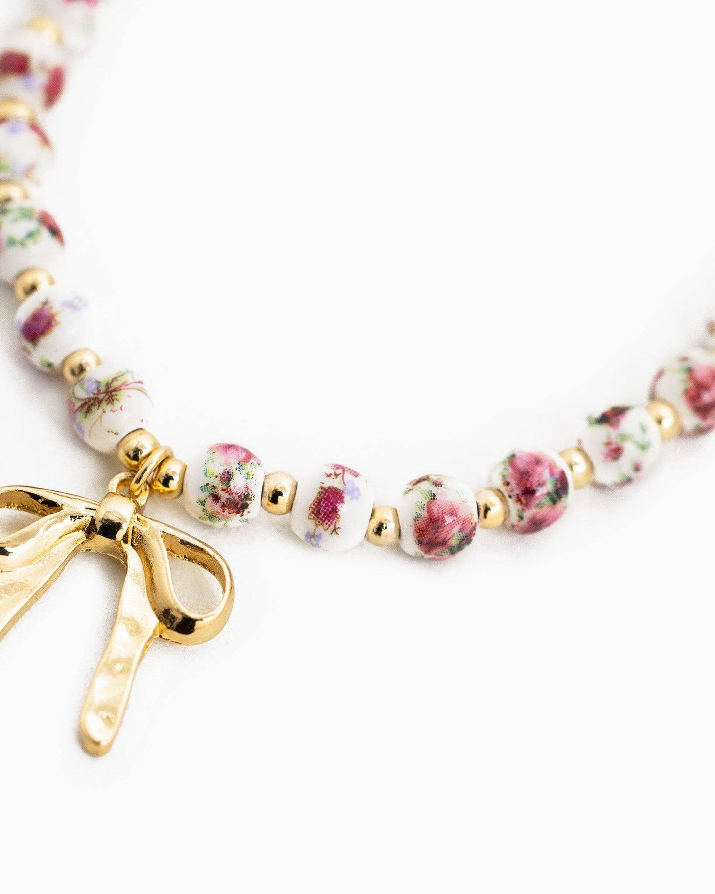 Vintage Grace Gold Necklace - Blush