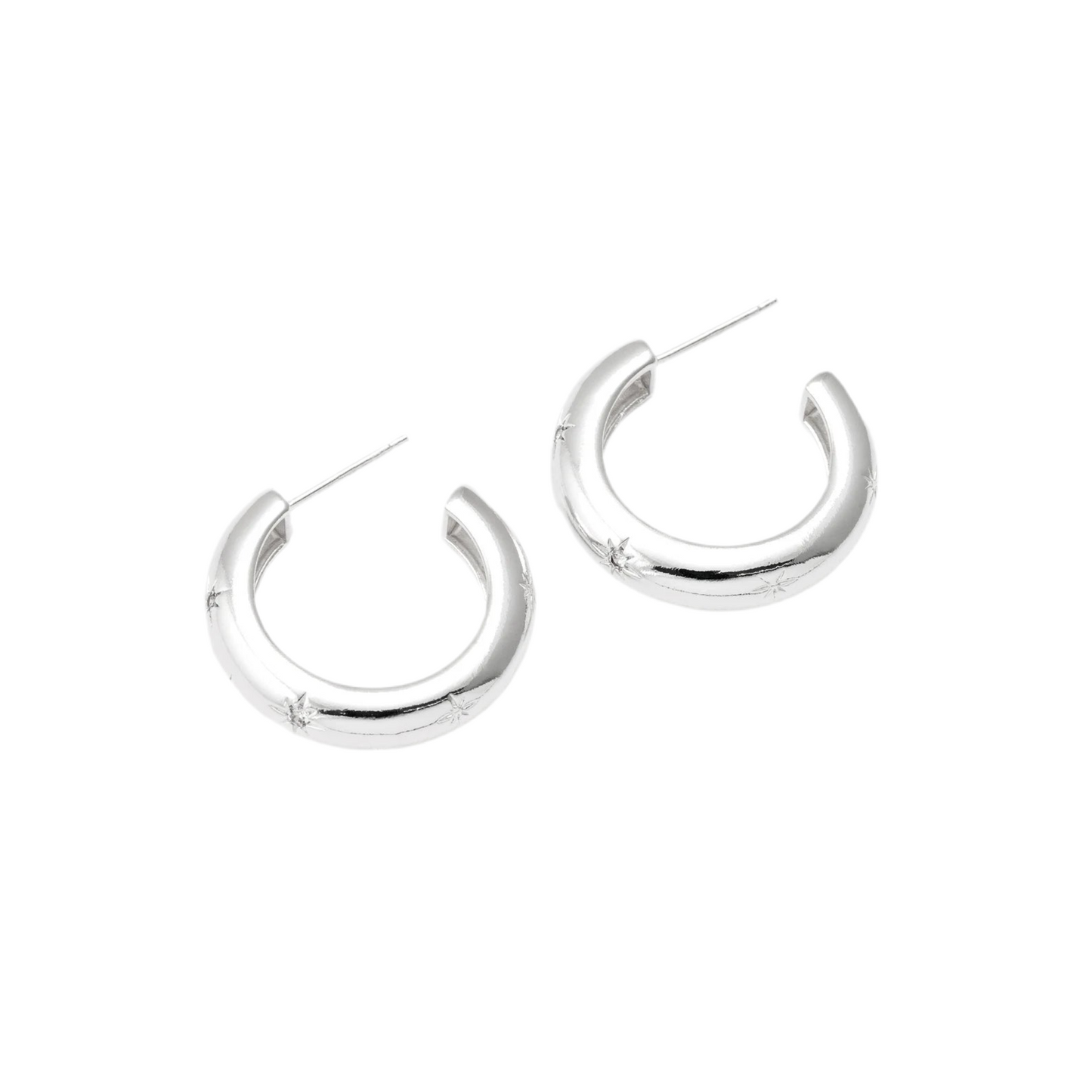Celeste Hoop Earrings - Silver