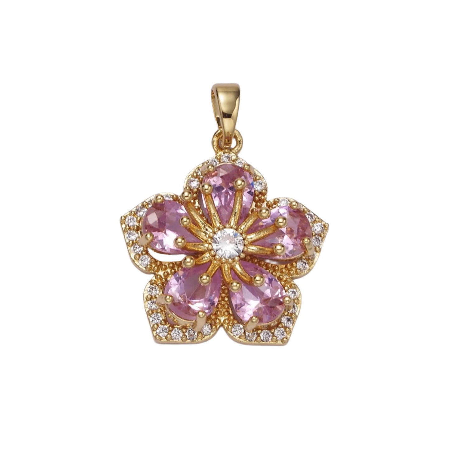 Pink Flower Charm