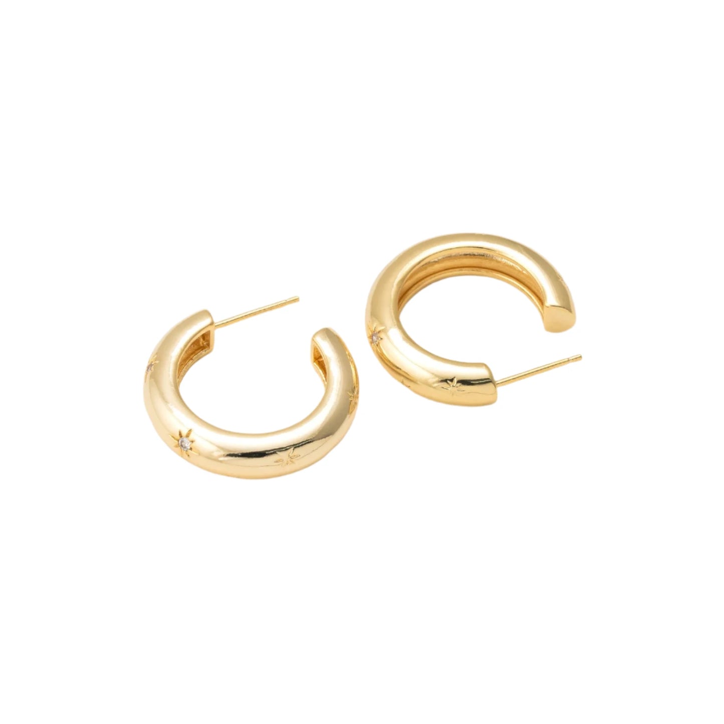 Celeste Hoop Earrings - Silver