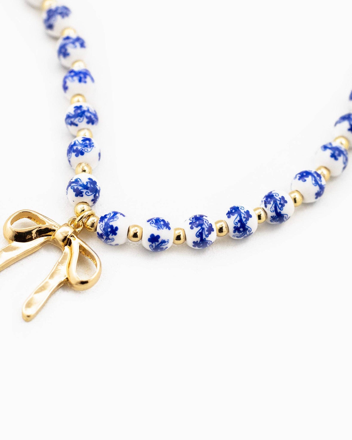 Vintage Grace Gold Necklace - Blue