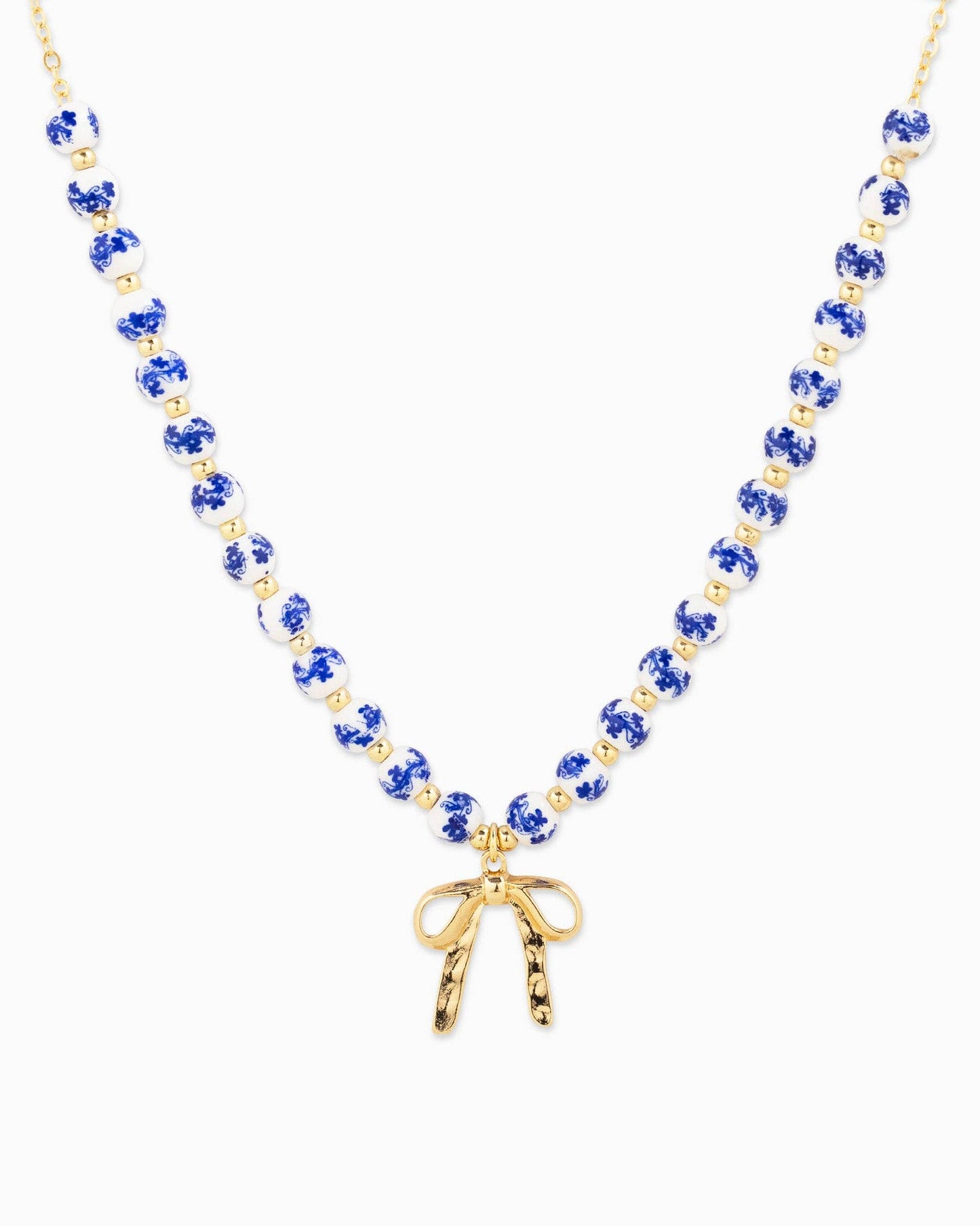 Vintage Grace Gold Necklace - Blue