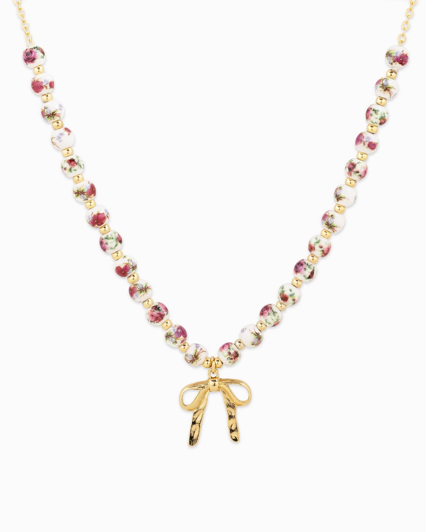 Vintage Grace Gold Necklace - Blush