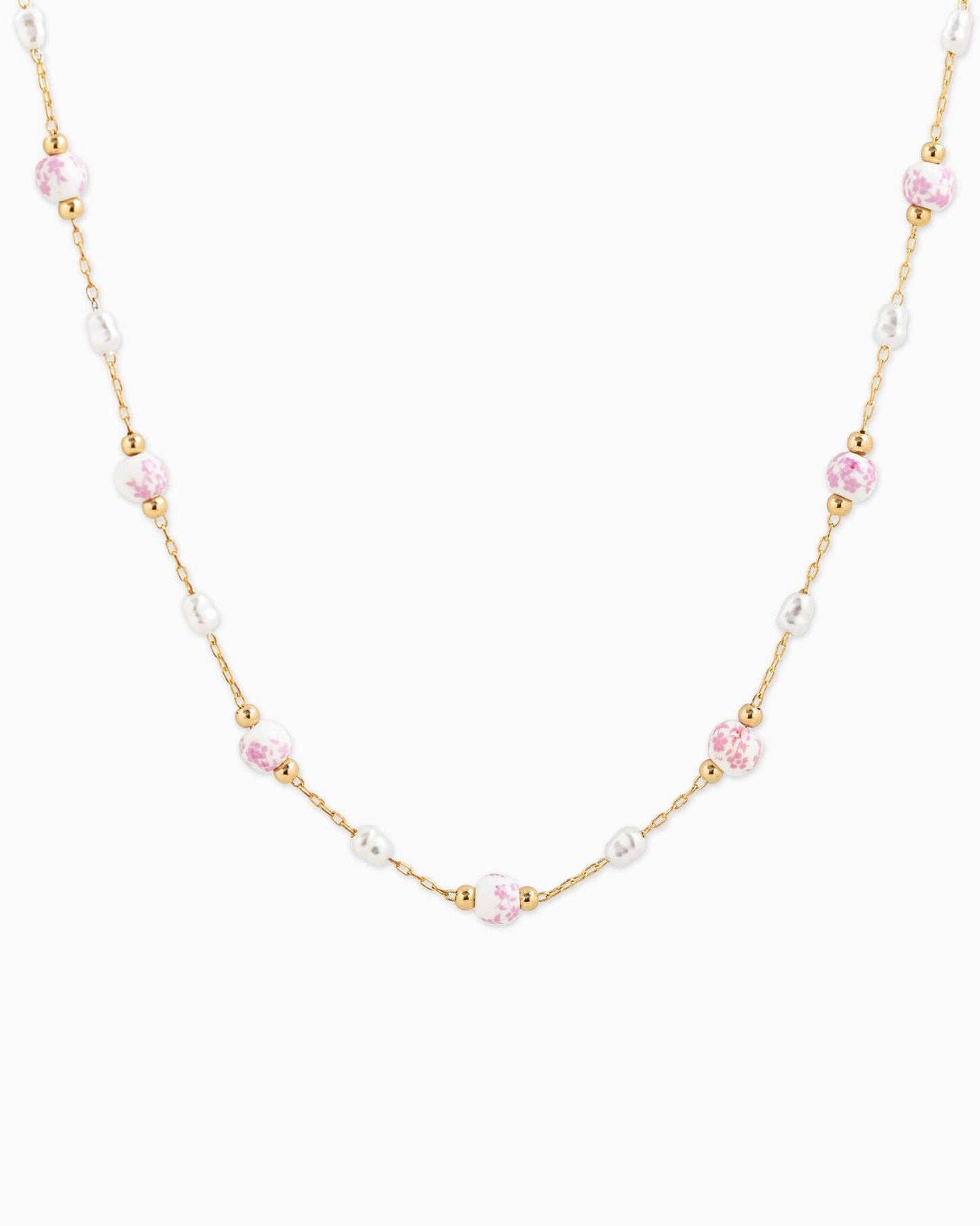 Elegant pink pearl gold jewelry