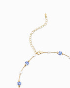 Vintage Essence Gold Necklace - Blue