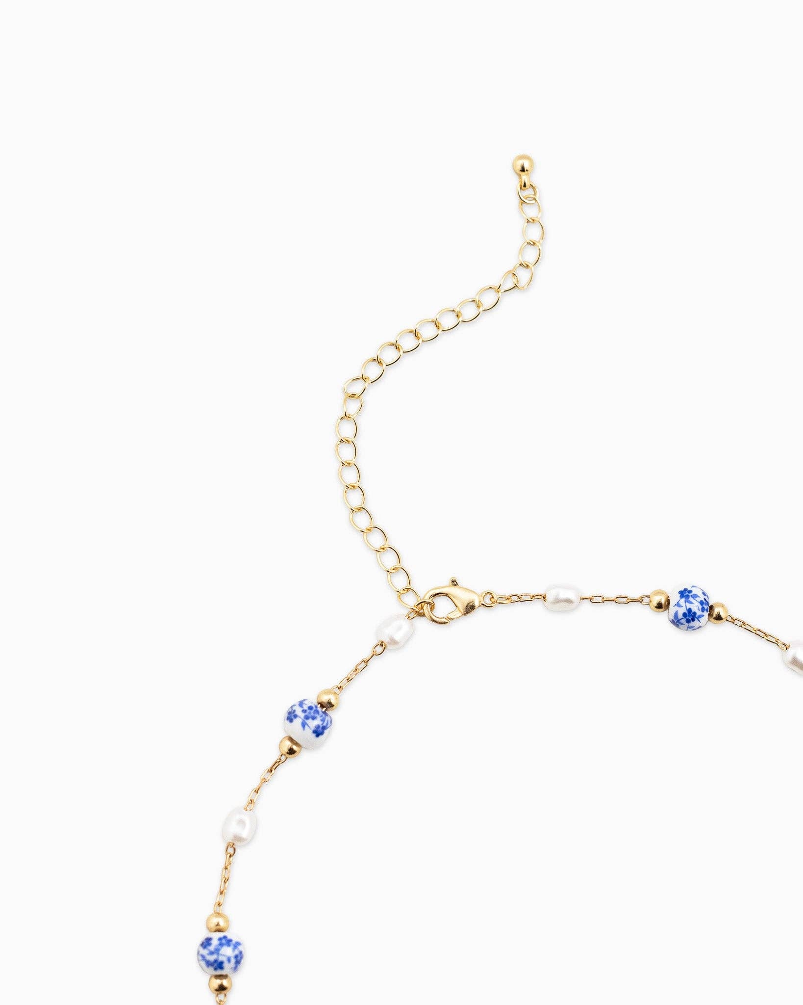 Vintage Essence Gold Necklace - Blue