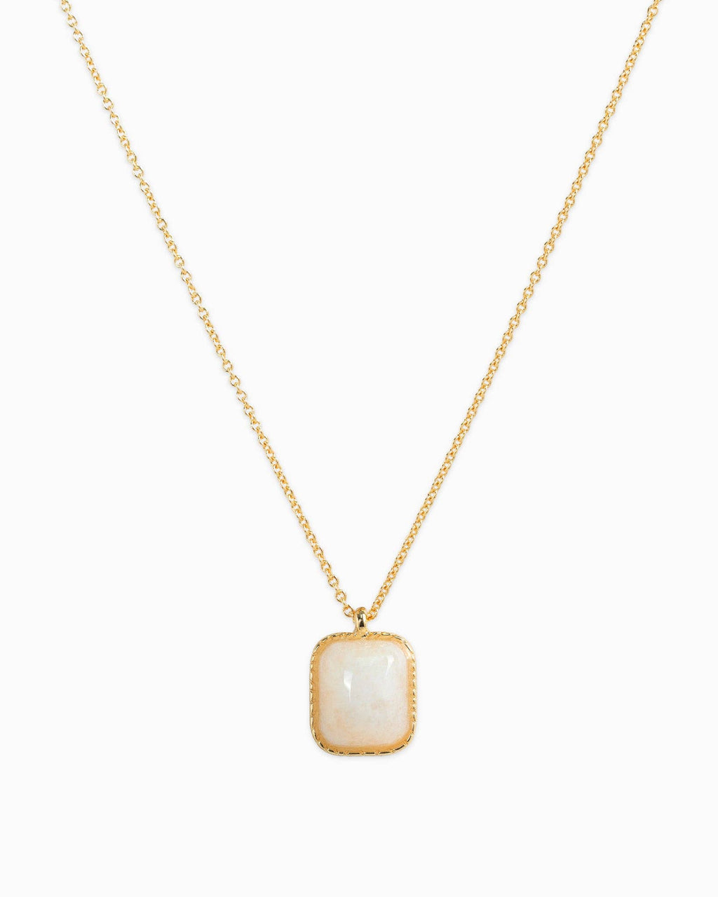 Square Semi Precious Stone Necklace
