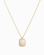 Square Semi Precious Stone Necklace