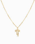 Lace Bow Ball Station Necklace