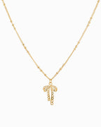 Lace Bow Ball Station Necklace
