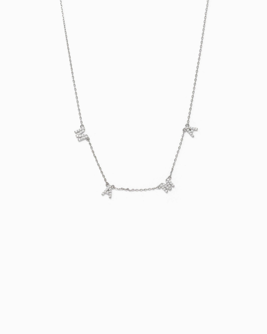 MAMA CZ Letter Station Necklace