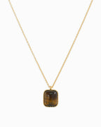 Square Semi Precious Stone Necklace