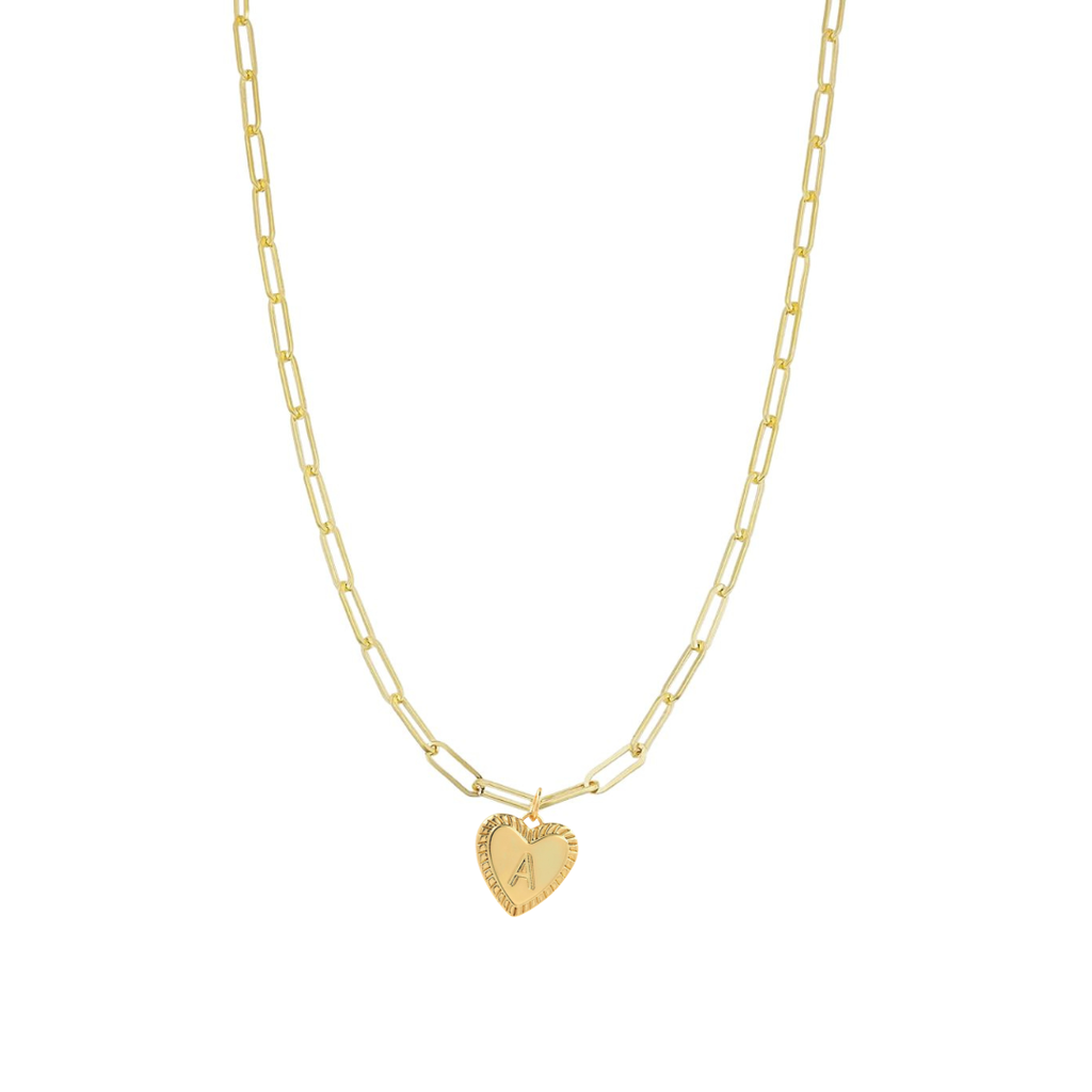 Heart Initial Necklace
