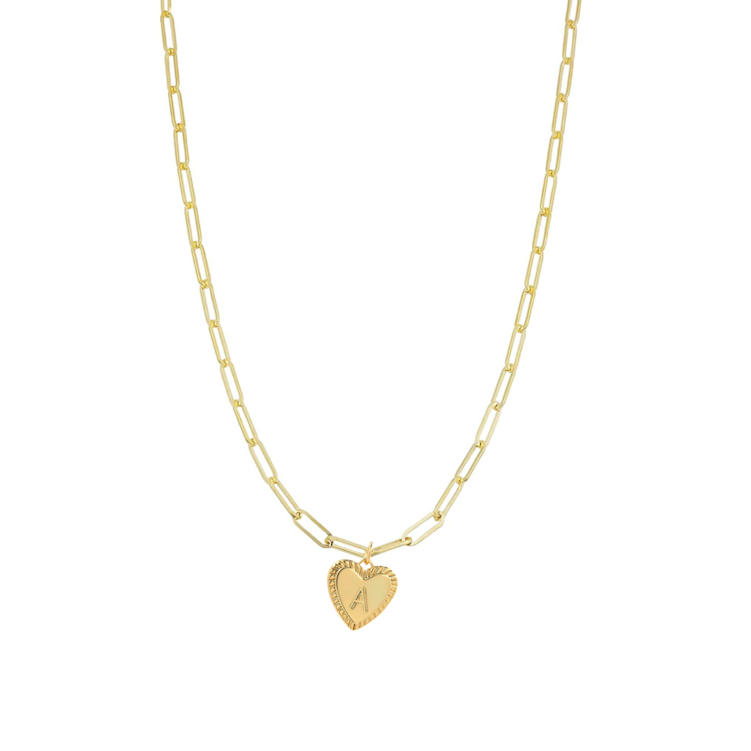 Heart Initial Necklace