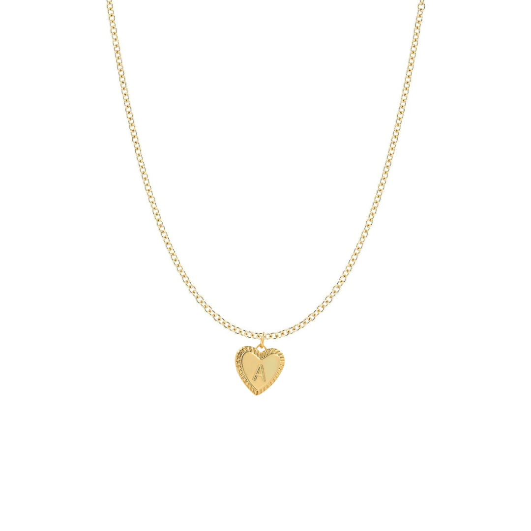 Heart Initial Necklace