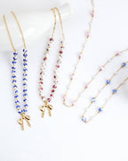 Vintage Grace Gold Necklace - Blue