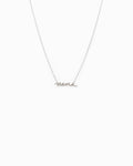 Minimal Cursive Mama Pendant Necklace