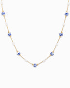 Vintage Essence Gold Necklace - Blue