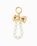 Puffy Bow Bag Charm - Gold