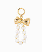 Puffy Bow Bag Charm - Gold