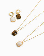 Square Semi Precious Stone Necklace
