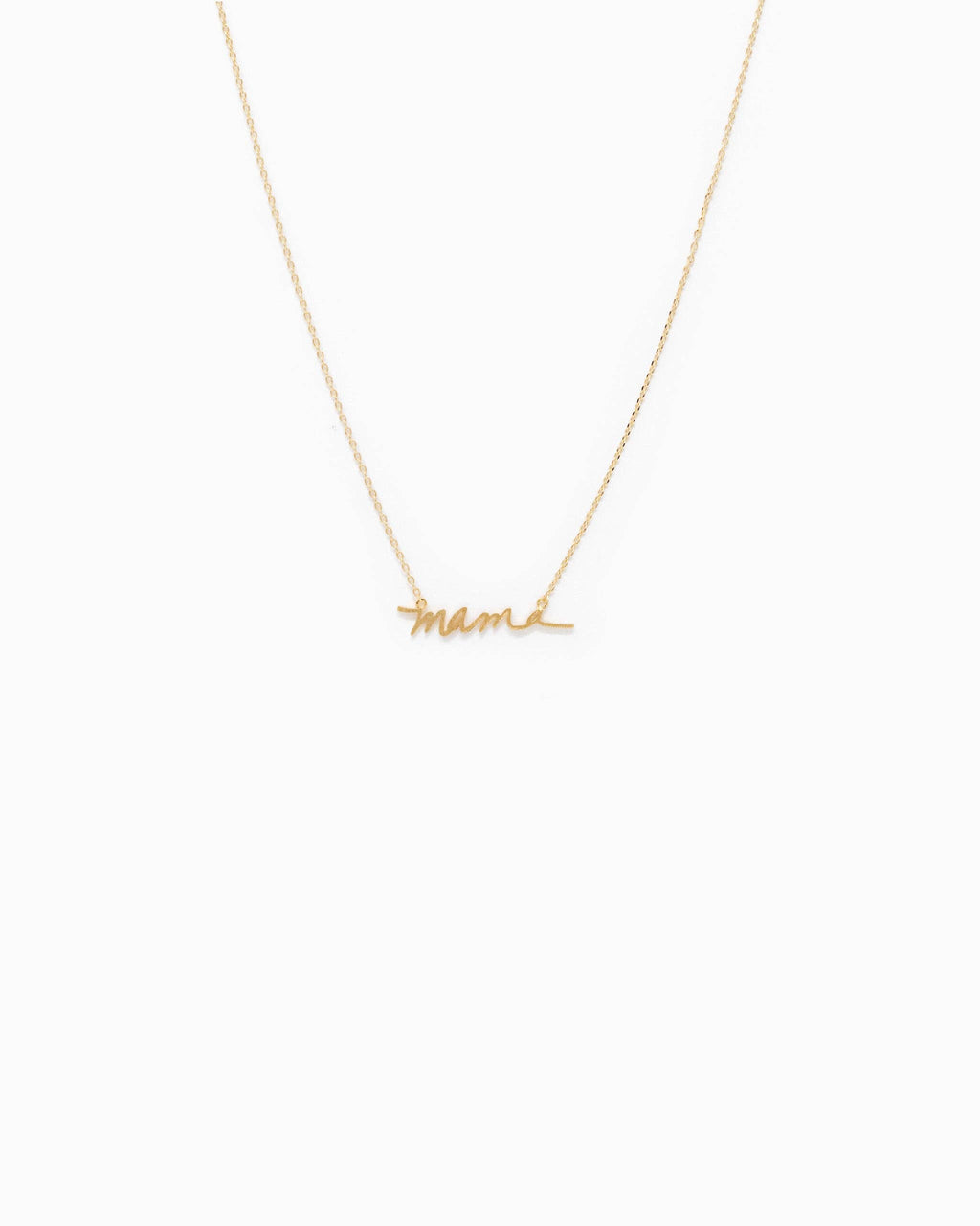 Minimal Cursive Mama Pendant Necklace
