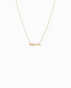 Minimal Cursive Mama Pendant Necklace