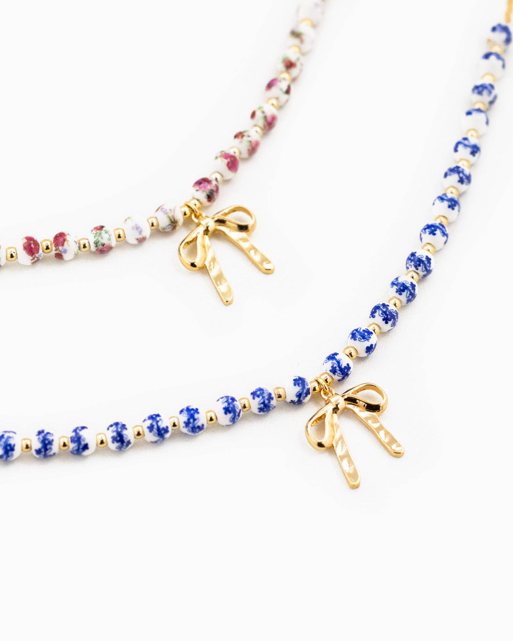 Vintage Grace Gold Necklace - Blue