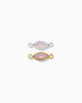 3mm Pink Opal Marquise Connector - Permanent Jewelry