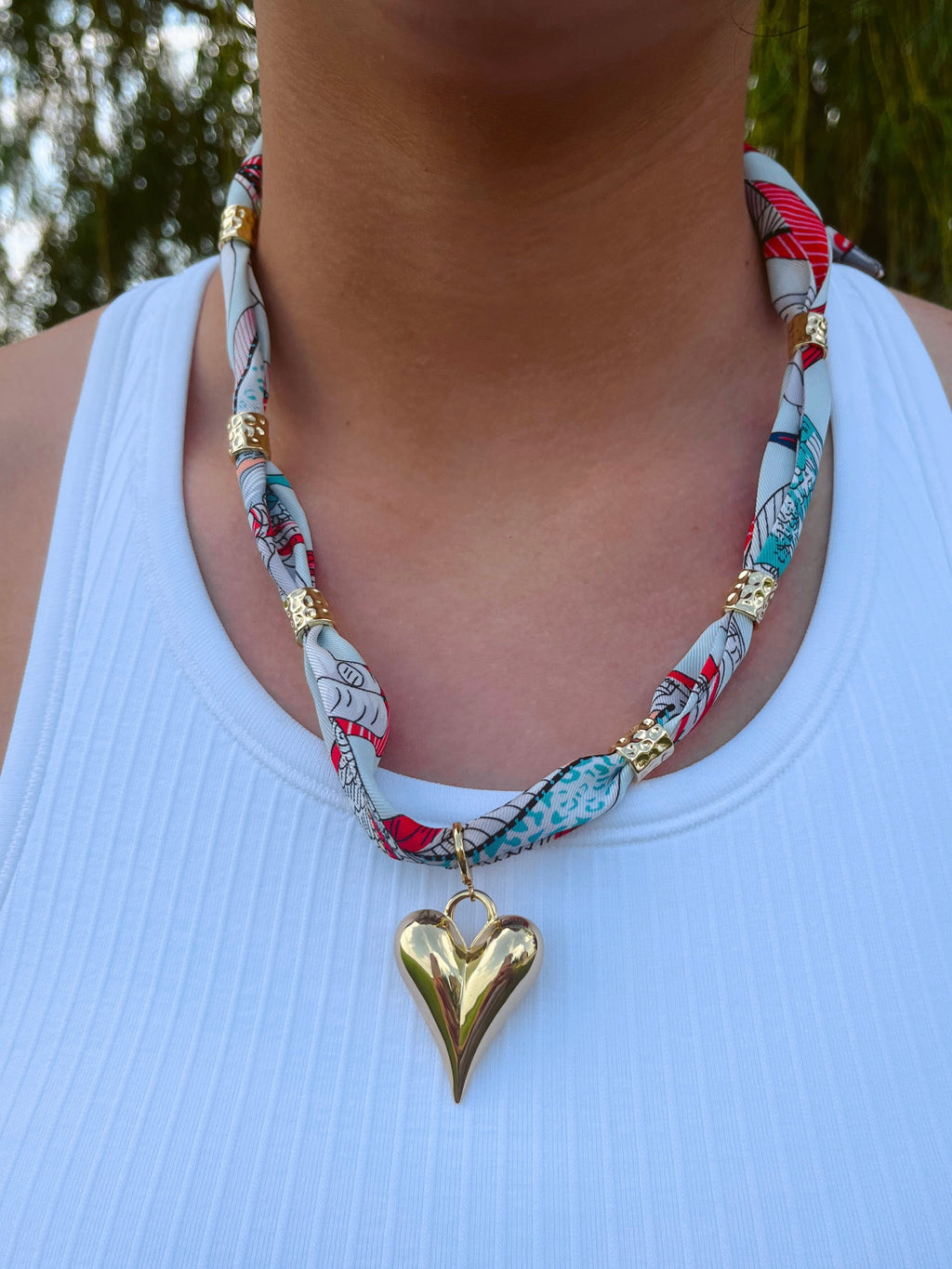 Palm Scarf Necklace