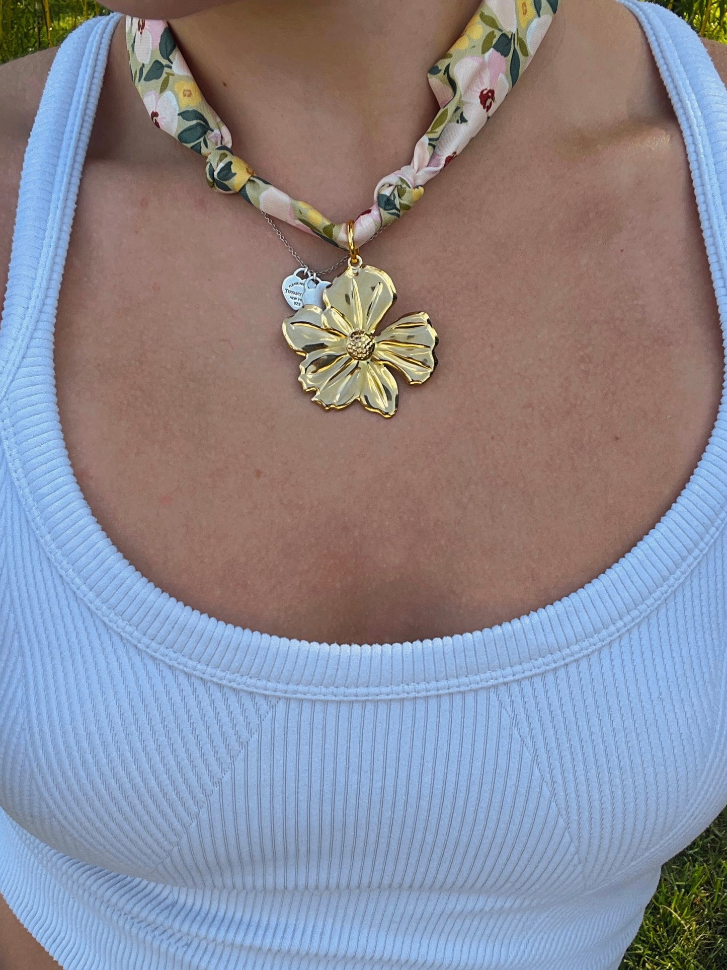 Flora Scarf Necklace