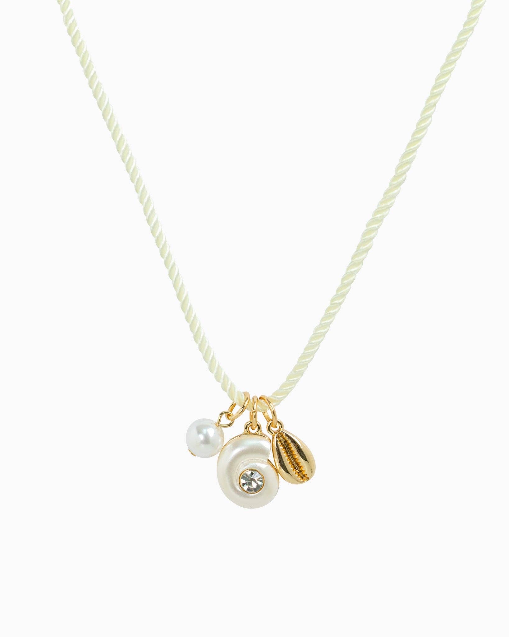 Beach Mode Ivory Coastal Rope Charm Necklace