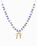 Vintage Grace Gold Necklace - Blue
