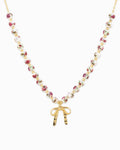 Vintage Grace Gold Necklace - Blush