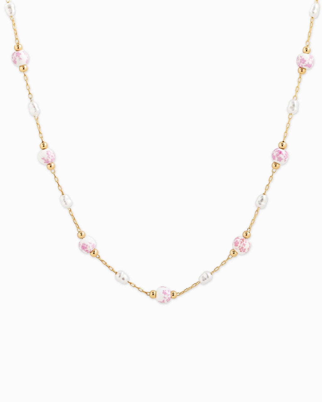 Elegant pink pearl gold jewelry