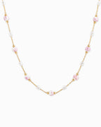Elegant pink pearl gold jewelry
