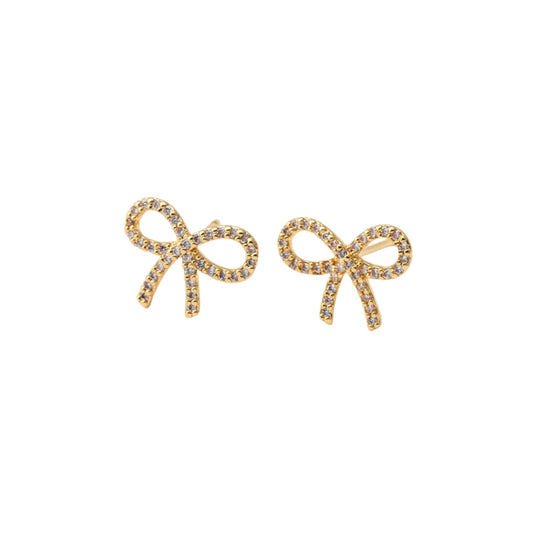 Mini Bow Studs - Gold