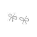 Mini Bow Studs - Silver